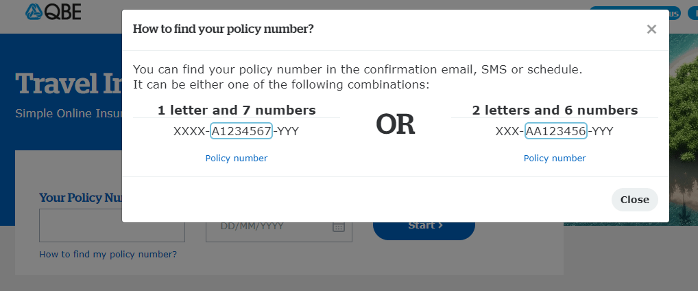 how do i find my policy number UI